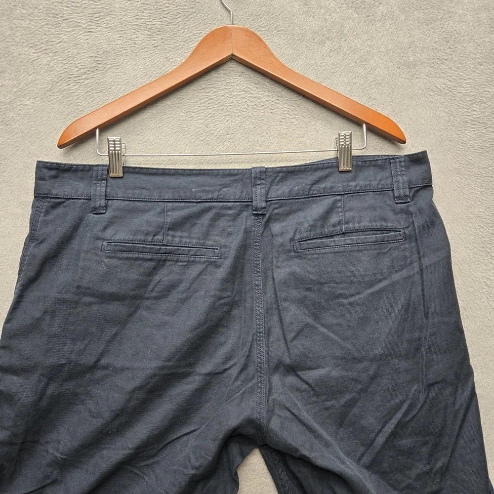 John Varvatos Men Shorts 36 Navy Chino Button 7